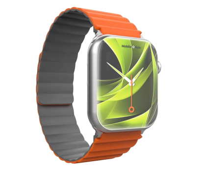 Pasek i akcesoria do zegarków Mobile Origin Magnetic Watch Strap IIorange/grey Apple Watch 49mm/46mm/45m